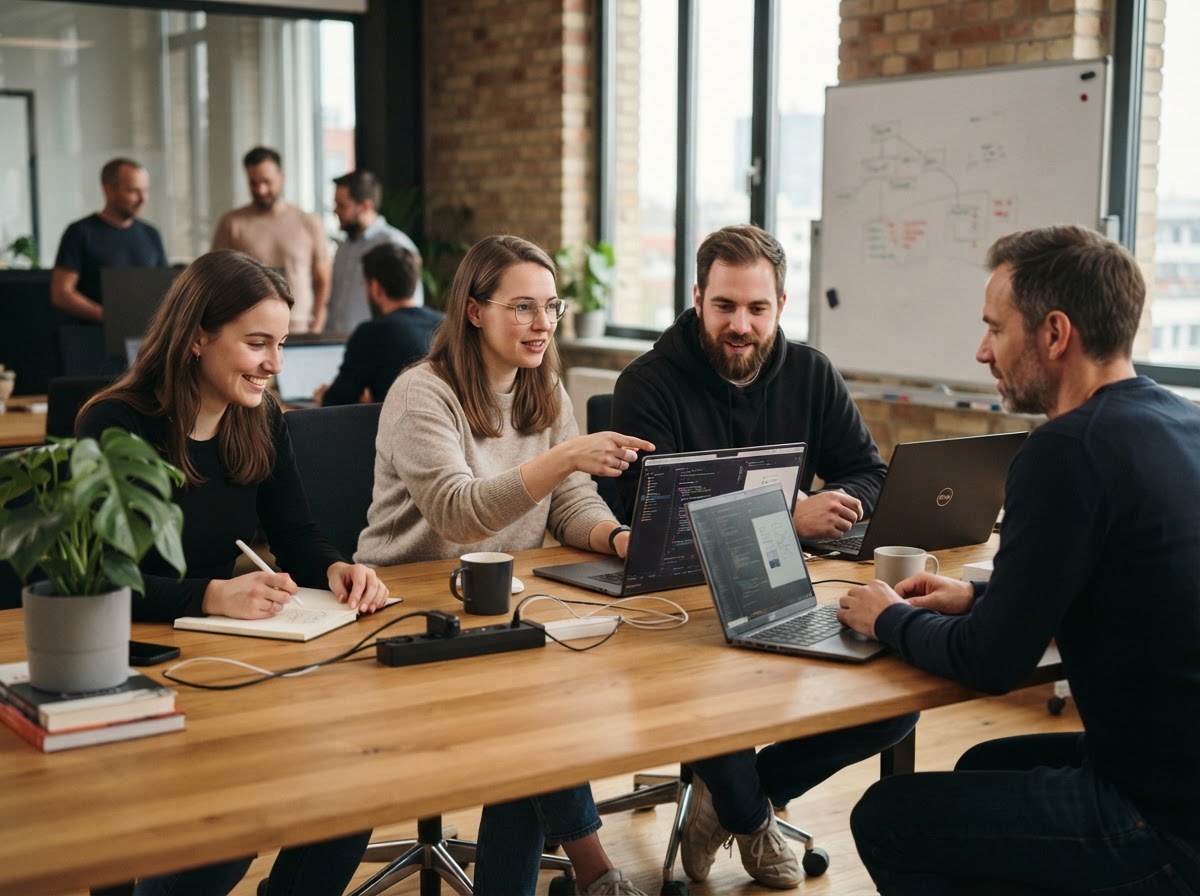 ArtClubTech Team bei der Analyse von Marktdaten